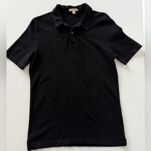 Burberry Black Polo Cotton Piqué Shirt Size M
